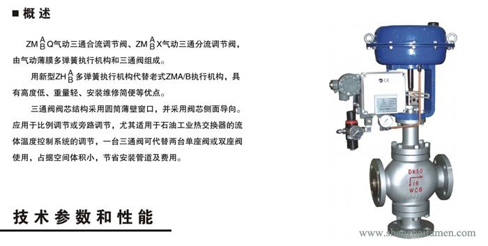 氣動薄膜三通調(diào)節(jié)閥