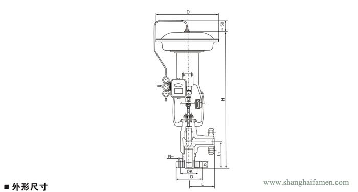 氣動薄膜角形高壓調節閥12